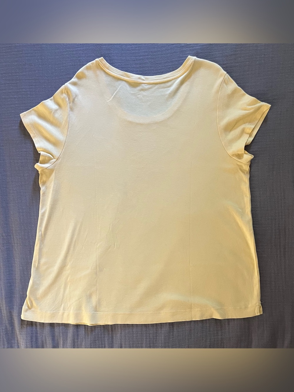 J. Jill 100% pima cotton banana yellow tee top shirt GUC XL - Picture 6 of 8